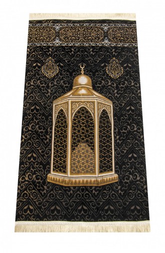 Maqam Ibrahim Modelli Ultra Luxury Black Chenille Prayer Rug 5 4897654301711 4897654301711