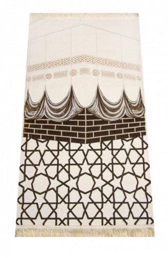 Lampe à Suspension Ultra Luxueuse Couverture Kaaba Tapis De Prière En Chenille Crème à Motifs 12 4897654301718 4897654301718