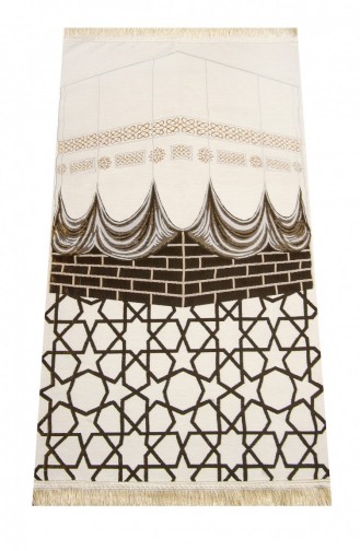 Lampe à Suspension Ultra Luxueuse Couverture Kaaba Tapis De Prière En Chenille Crème à Motifs 12 4897654301718 4897654301718