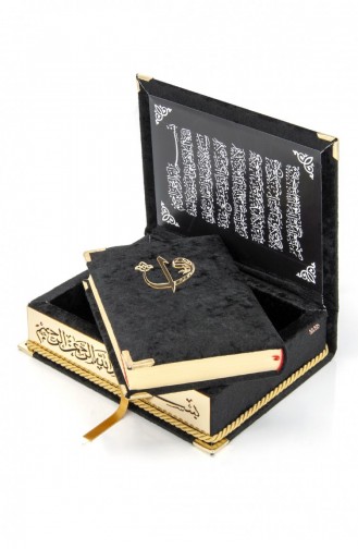 Special Velvet Covered Boxed Quran Hafiz Size Black Color 4897654301914 4897654301914