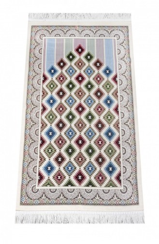 Patterned Chenille Prayer Rug Gray Color 4897654301943 4897654301943