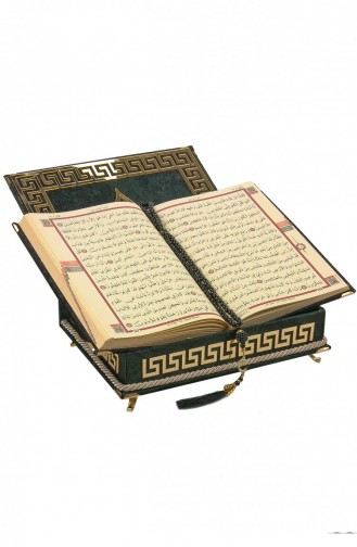 Personalized Gift Quran Set With Sponge Velvet Covered Case Black 4897654302226 4897654302226