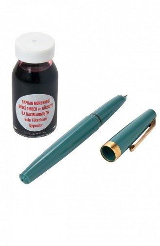 Red Saffron Ink And Green Color Saffron Pen Set 4897654302246 4897654302246