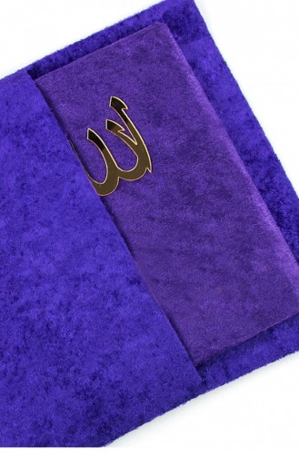 10 Pieces Velvet Covered Yasin Book Bag Size Prayer Beads Pouch Boxed Purple Color Mevlit Gift 4897654302449 4897654302449