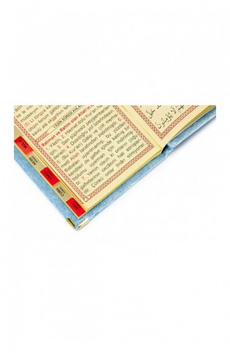 10 Stück Mit Samt überzogene Yasin-Büchertaschengröße Mit Tasbih-Tüllbeutel Blaue Farbe Mevlüt-Geschenk 4897654302470 4897654302470