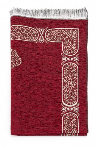 Kaaba Gemusterter Chenille-Gebetsteppich Rote Farbe 4897654302526 4897654302526