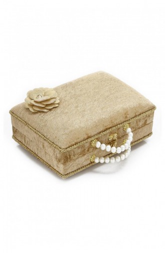 حقيبة تخزين مغطاة بالإسفنج المخملي بحجم سلسلة اللؤلؤ مجموعة القرآن الكريم باللون الذهبي 4897654302588 4897654302588