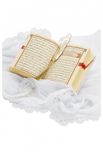 Sponge Velvet Covered Storage Bag Size Pearl Series Gift Quran Set White 4897654302590 4897654302590