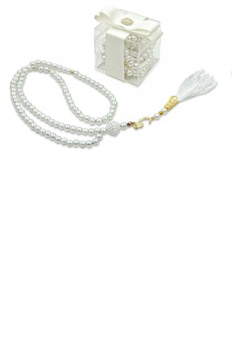 5 Pieces Gift Decorative Mica Box 99 Lu Pearl Prayer Beads White 4897654302745 4897654302745