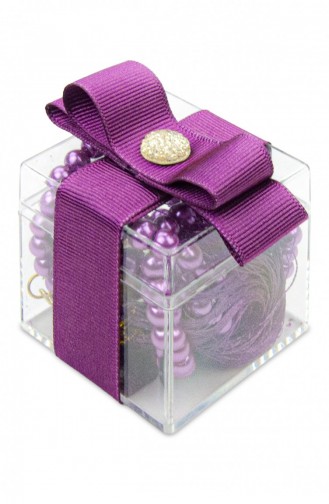 5 Stück Geschenk-dekorative Glimmerbox 99 Lu Perlen-Gebetsperlen Lila 4897654302781 4897654302781