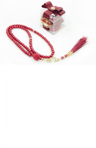 5 Pieces Gift Personalized Decorative Mica Box 99 Lu Pearl Prayer Beads Red 4897654302786 4897654302786