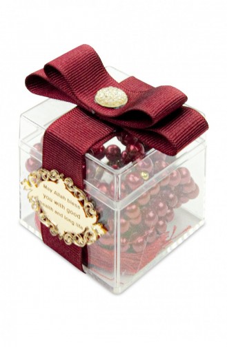 5 Pieces Gift Personalized Decorative Mica Box 99 Lu Pearl Prayer Beads Red 4897654302786 4897654302786