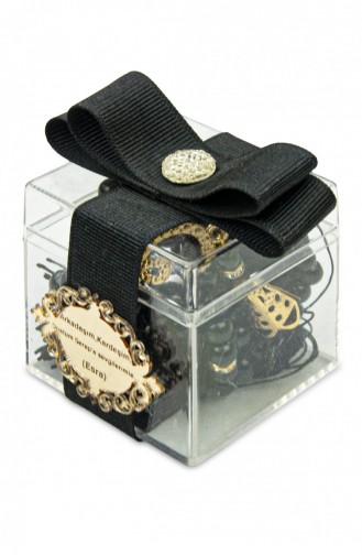 5 Pieces Gift Personalized Decorative Mica Box 99 Lu Pearl Prayer Beads Black 4897654302789 4897654302789