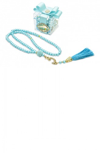 5 Pieces Gift Personalized Decorative Mica Box 99 Lu Pearl Prayer Beads Turquoise 4897654302790 4897654302790