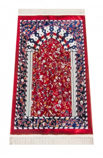 Carpet Type Woven Ravza Patterned Prayer Rug Red 4897654302862 4897654302862