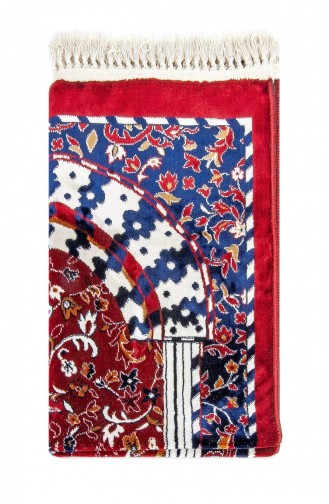 Tapis De Prière Tissé à Motifs Ravza Type De Tapis Rouge 4897654302862 4897654302862