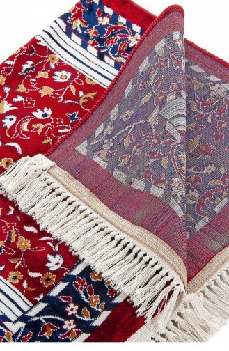 Tapis De Prière Tissé à Motifs Ravza Type De Tapis Rouge 4897654302862 4897654302862