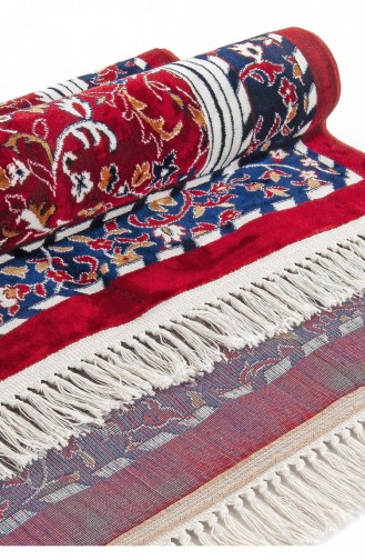 Tapis De Prière Tissé à Motifs Ravza Type De Tapis Rouge 4897654302862 4897654302862