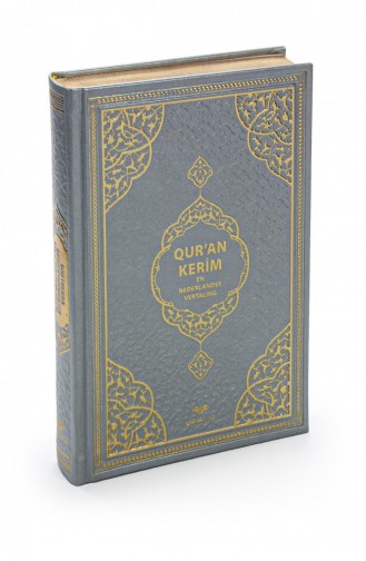 Felemenkçe Mealli Orta Boy Kuranı Kerim Gri Hollandaca Quran Kerim En Nederlandse Vertaling 4897654305112