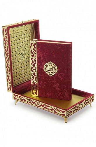 Sema Series – Ensemble De Coran Recouvert De Velours Coffret Cadeau Rouge Bordeaux 4897654305176 4897654305176