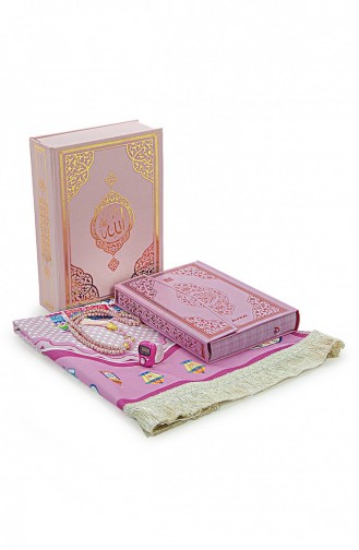 Ensemble Coran Et Tapis De Prière Pour Enfants Rose 4897654305339 4897654305339