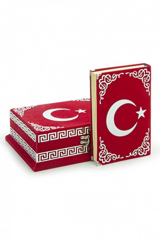 Crescent And Star Türkiye Special Design Quran Set With Velvet Storage 4897654305344 4897654305344