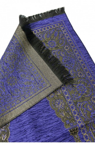 Luxury Thick Chenille Prayer Rug With Mihrab Dark Purple 4897654305369 4897654305369