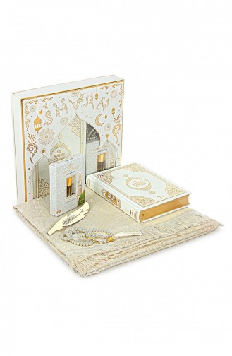 French Meaning Medina Calligraphy Quran And Prayer Rug Set White 4897654305472 4897654305472