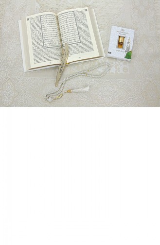French Meaning Medina Calligraphy Quran And Prayer Rug Set White 4897654305472 4897654305472