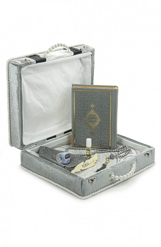 Koran-Set Geeignet Für Das Paket Des Bräutigams Mit Aufbewahrungsbox Mitgift-Gebetsteppich-Set Grau 4897654305534 4897654305534
