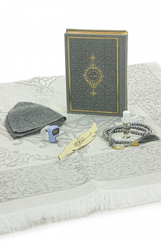 Koran-Set Geeignet Für Das Paket Des Bräutigams Mit Aufbewahrungsbox Mitgift-Gebetsteppich-Set Grau 4897654305534 4897654305534