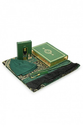 Ensemble De Tapis De Prière Coran Et Dot Adapté Au Paquet Du Marié Vert 4897654305537 4897654305537