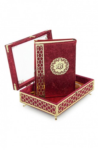 Boîte De Dot Transparente Recouverte De Velours En Plexiglas Avec Coffre Ensemble Coran Rouge 4897654305750 4897654305750