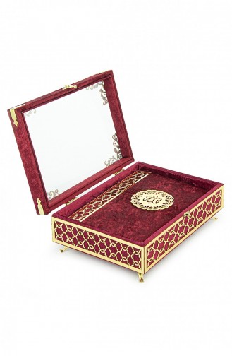Boîte De Dot Transparente Recouverte De Velours En Plexiglas Avec Coffre Ensemble Coran Rouge 4897654305750 4897654305750