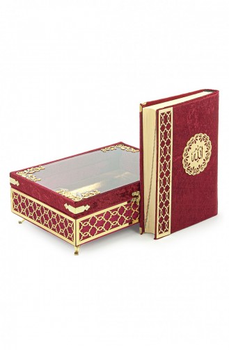 Boîte De Dot Transparente Recouverte De Velours En Plexiglas Avec Coffre Ensemble Coran Rouge 4897654305750 4897654305750