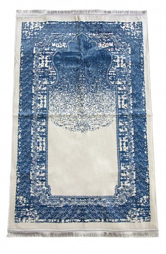 Carpet Type Woven Dot Patterned Prayer Rug Navy Blue 4897654305786 4897654305786