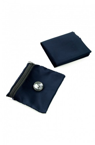 Pocket Prayer Rug With Compass Navy Blue 4897654305857 4897654305857