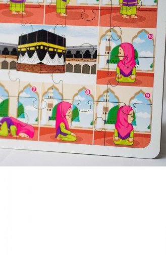 I`m Learning Islam Jigsaw Puzzle That Teaches Prayer Wooden Puzzle Girl Child Puzzle Education Aid Toy For Ages 3 And Above 4897654305979 4897654305979