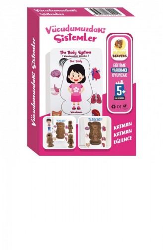 Systems In Our Body Puzzle Englisches Und Türkisches Mädchen-Kind-Puzzle Lernhilfsspielzeug Für Kinder Ab 5 Jahren 4897654305981 4897654305981