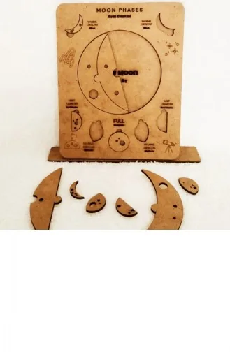 Ayın Evreleri Puzzle İngilizce Ve Türkçe Eğitici Oyuncak 3 Yaş Ve Üzeri Eğitime Yardımcı Oyuncak 4897654305985