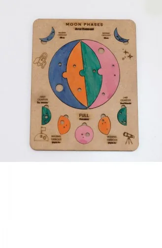 Ayın Evreleri Puzzle İngilizce Ve Türkçe Eğitici Oyuncak 3 Yaş Ve Üzeri Eğitime Yardımcı Oyuncak 4897654305985