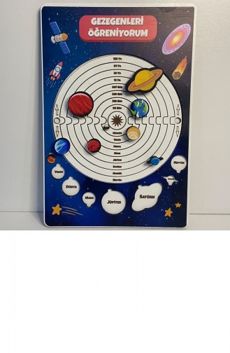 Learning Wooden Planets Puzzle Planet Jigsaw Educational Toy Education Aid Toy For Ages 4 And Above 4897654305989 4897654305989