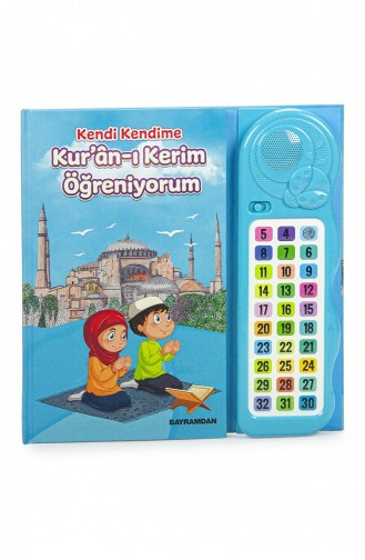 Sesli Elif Ba Kuranı Kerim Öğreten Cihaz Seti Kitaplı Mavi 4897654306222