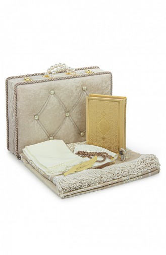 Besticktes Mitgift-Gebetsteppich-Set Mit Box Bräutigam-Braut-Paket Geschenk-Koran-Set 4897654306239 4897654306239
