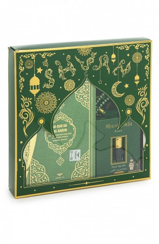 Duitse Betekenis Medina Kalligrafie Koran En Gebedsmat Set Groen 4897654306264 4897654306264