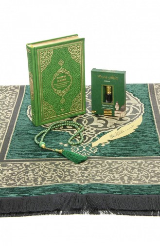 Duitse Betekenis Medina Kalligrafie Koran En Gebedsmat Set Groen 4897654306264 4897654306264