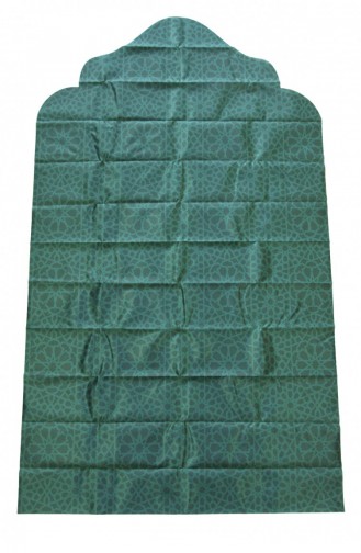Hajj Umrah Vehicle And Travel Prayer Mat With Green Leather Bag And Non-Slip Base 4897654306366 4897654306366