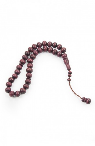 Rose Scented Claret Red 33-Piece Wooden Prayer Beads With Special Dark Wooden Box 4897654306559 4897654306559