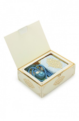 Pierre Bleue Chantant Taille De Poche Arabe Yasin Şerif Avec Chapelet De Perles Hajj Umrah Coffret Cadeau 4897654306653 4897654306653