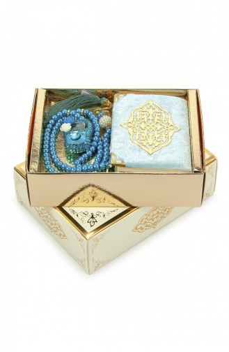 Pierre Bleue Chantant Taille De Poche Arabe Yasin Şerif Avec Chapelet De Perles Hajj Umrah Coffret Cadeau 4897654306653 4897654306653